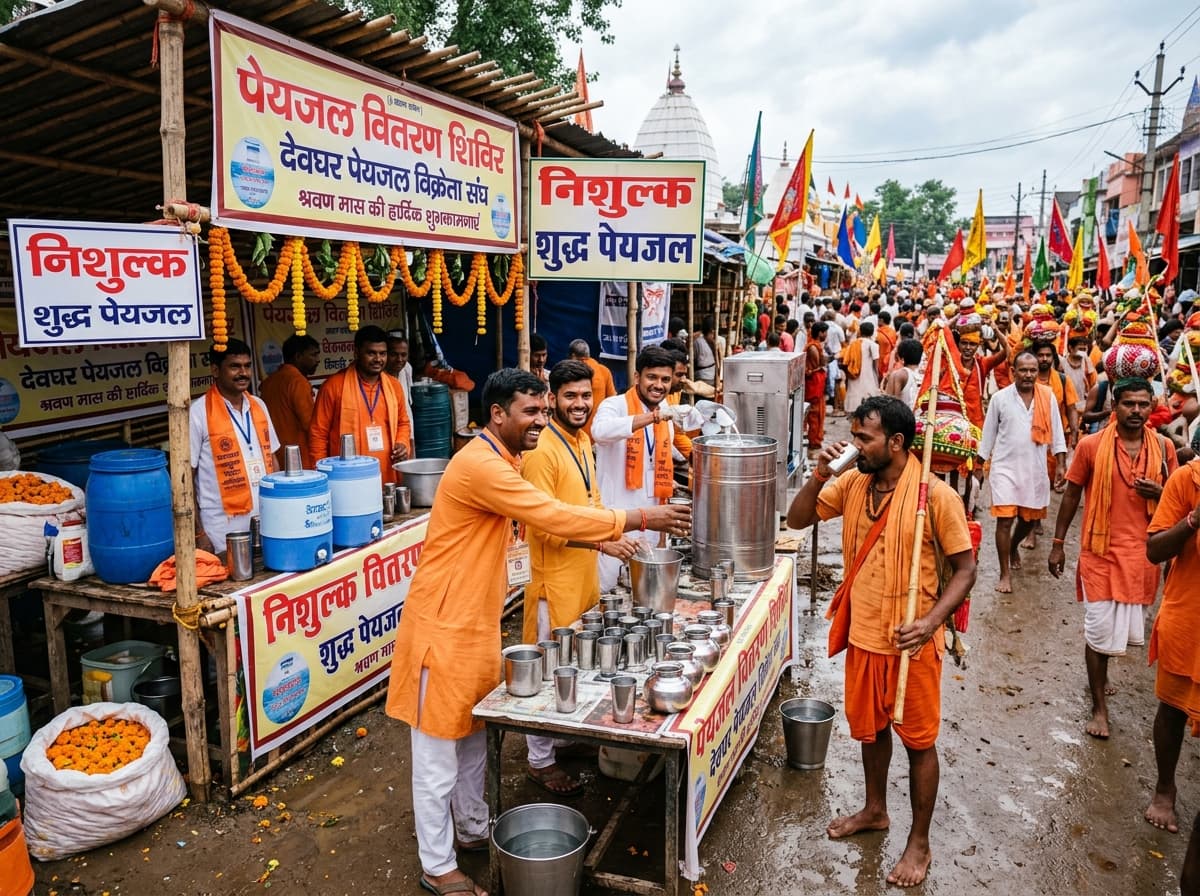 श्रावणी मेला 2026 हेतु निशुल्क पेयजल सेवा शिविर की तैयारी